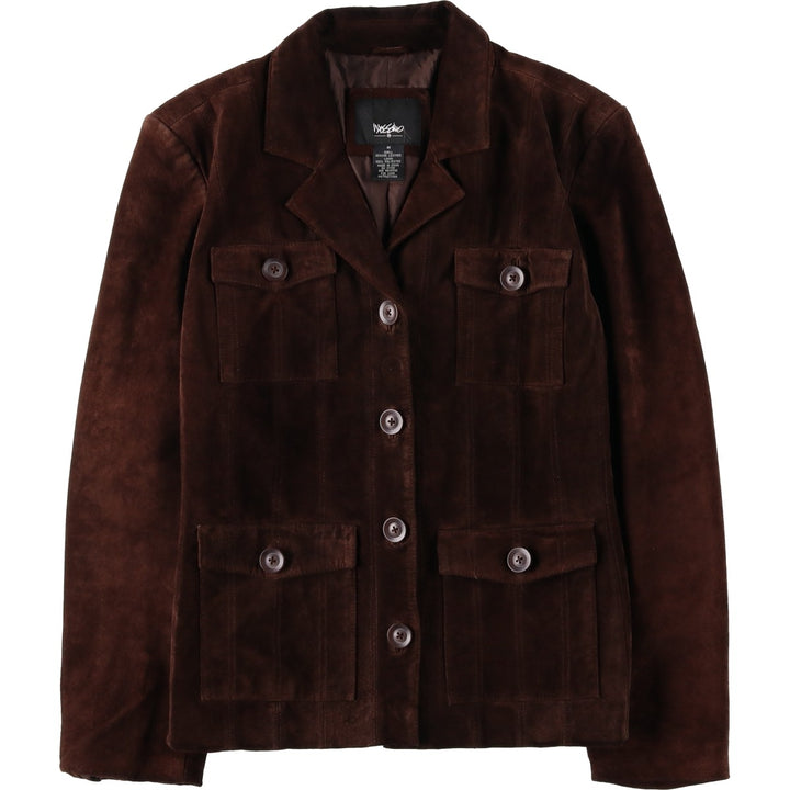 MOSSIMO Suede Leather Blouson, Women's Size M (approx.) Genuine suede leather brown type Vintage Second Hand