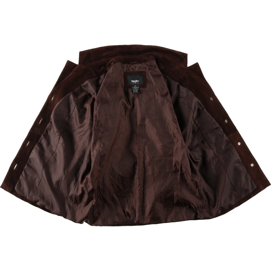 MOSSIMO Suede Leather Blouson, Women's Size M (approx.) Genuine suede leather brown type Vintage Second Hand