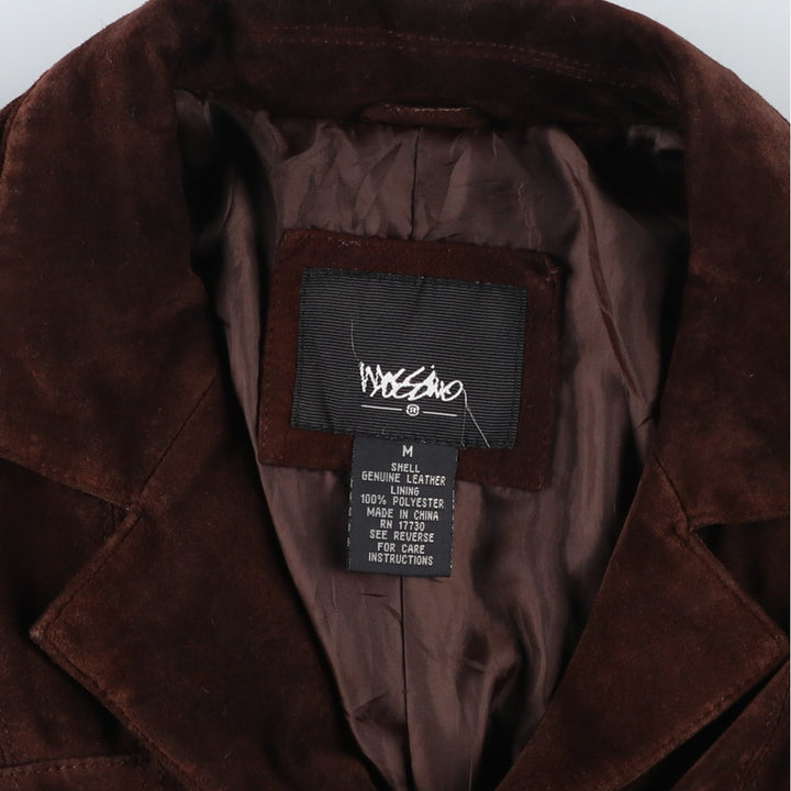 MOSSIMO Suede Leather Blouson, Women's Size M (approx.) Genuine suede leather brown type Vintage Second Hand