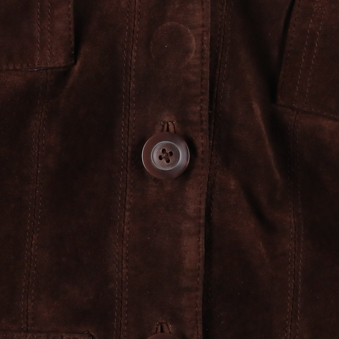 MOSSIMO Suede Leather Blouson, Women's Size M (approx.) Genuine suede leather brown type Vintage Second Hand