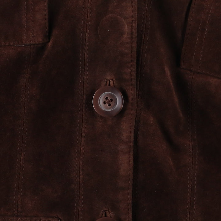 MOSSIMO Suede Leather Blouson, Women's Size M (approx.) Genuine suede leather brown type Vintage Second Hand