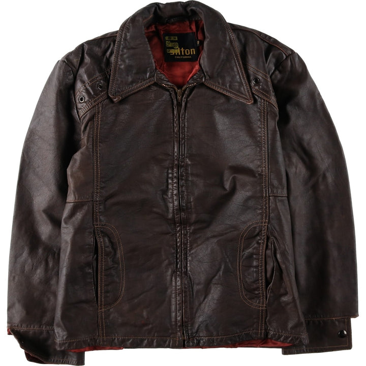 SILTON Leather Blouson Jacket, Women's Size M (Equivalent), Vintage unclear brown type Vintage Second Hand