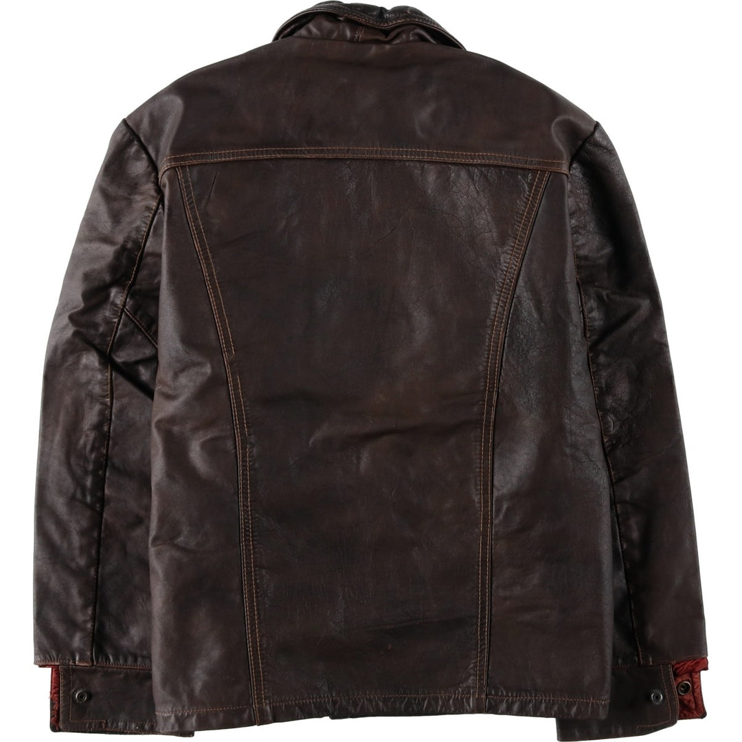SILTON Leather Blouson Jacket, Women's Size M (Equivalent), Vintage unclear brown type Vintage Second Hand
