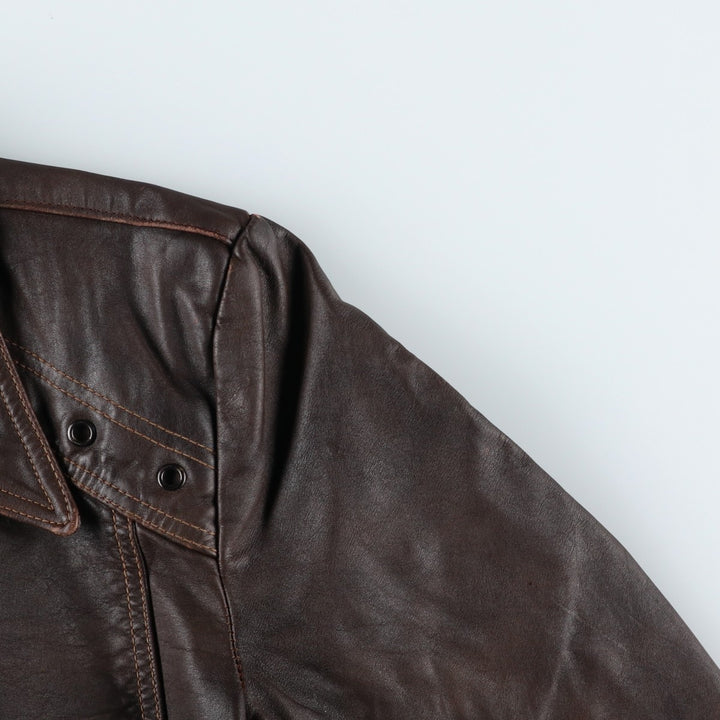 SILTON Leather Blouson Jacket, Women's Size M (Equivalent), Vintage unclear brown type Vintage Second Hand