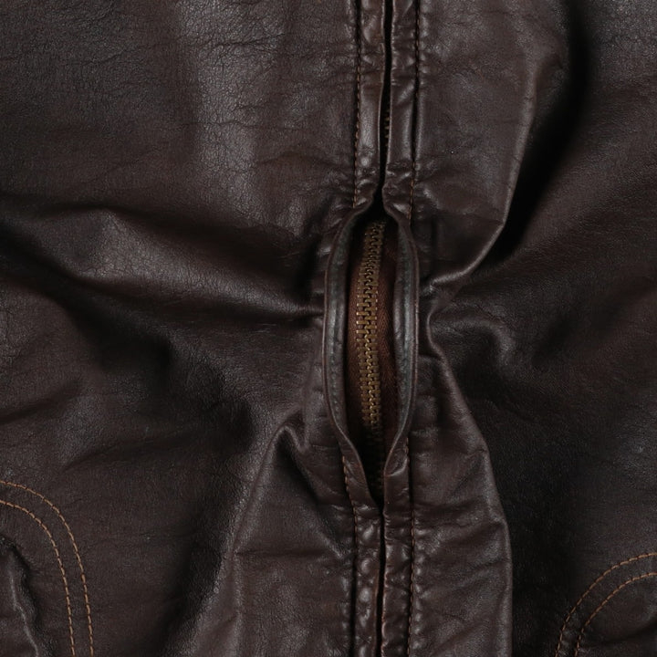 SILTON Leather Blouson Jacket, Women's Size M (Equivalent), Vintage unclear brown type Vintage Second Hand