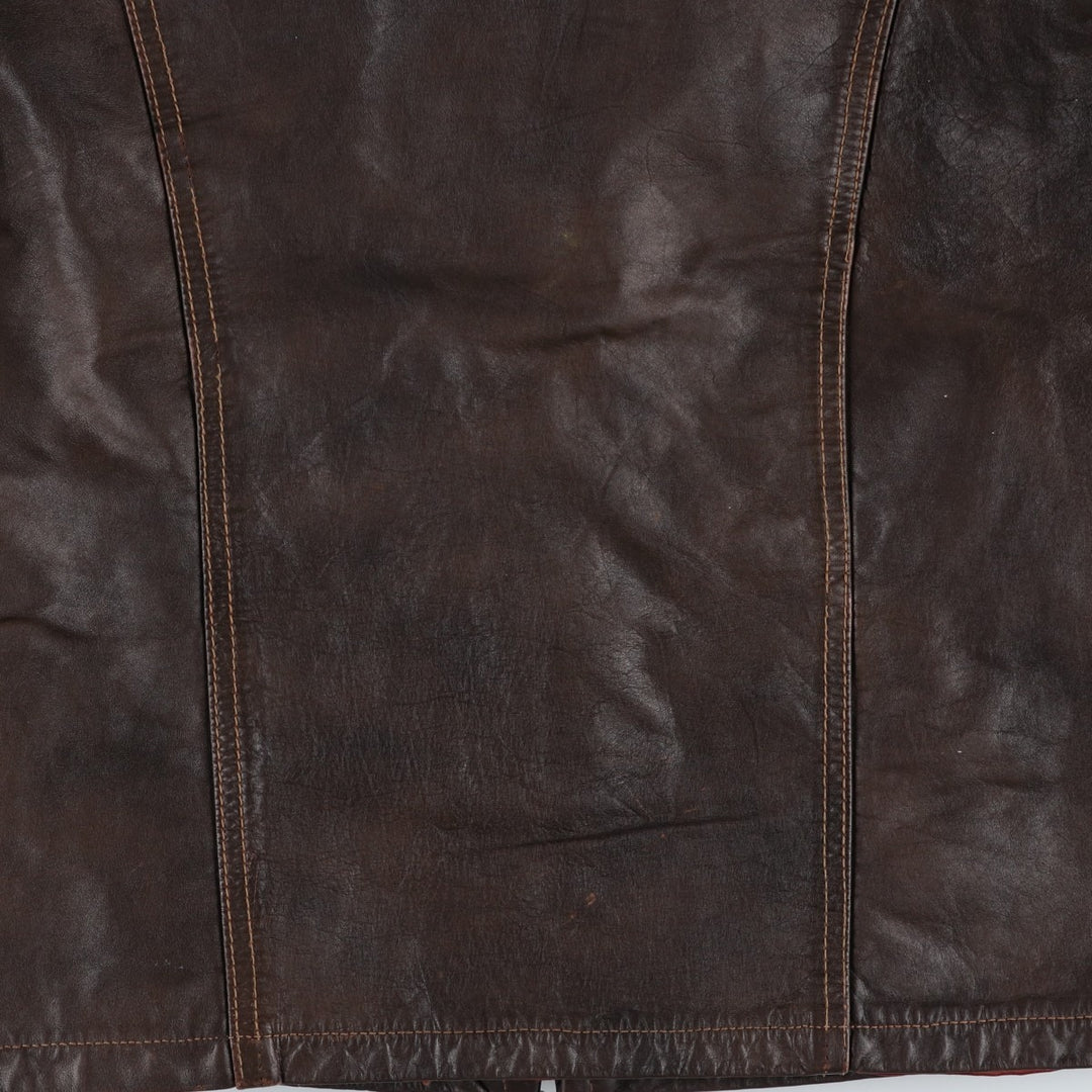 SILTON Leather Blouson Jacket, Women's Size M (Equivalent), Vintage unclear brown type Vintage Second Hand