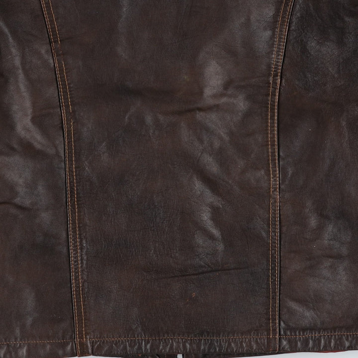 SILTON Leather Blouson Jacket, Women's Size M (Equivalent), Vintage unclear brown type Vintage Second Hand