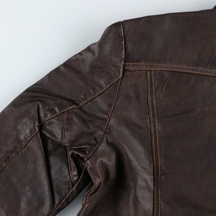 SILTON Leather Blouson Jacket, Women's Size M (Equivalent), Vintage unclear brown type Vintage Second Hand