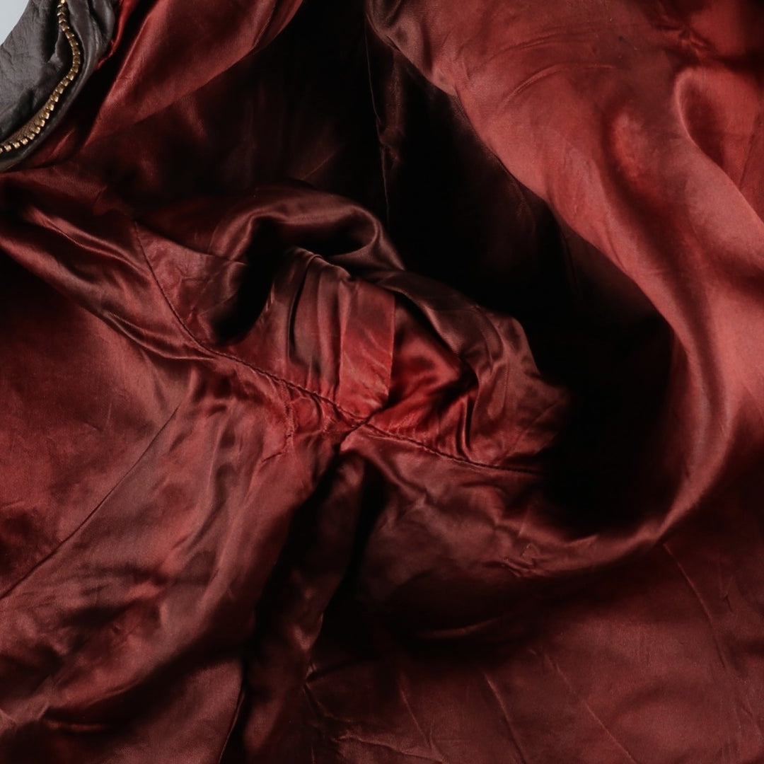 SILTON Leather Blouson Jacket, Women's Size M (Equivalent), Vintage unclear brown type Vintage Second Hand