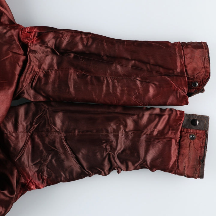 SILTON Leather Blouson Jacket, Women's Size M (Equivalent), Vintage unclear brown type Vintage Second Hand