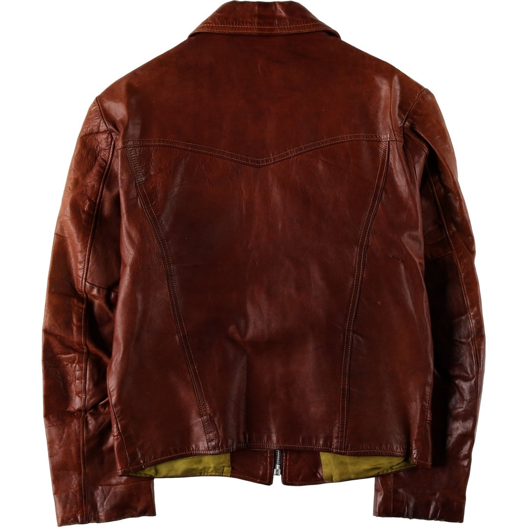 1960'S Leather Blouson Jacket, Women's Size M (approx.), Vintage unclear brown type Vintage Second Hand