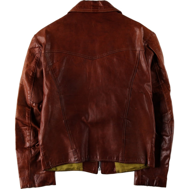 1960'S Leather Blouson Jacket, Women's Size M (approx.), Vintage unclear brown type Vintage Second Hand