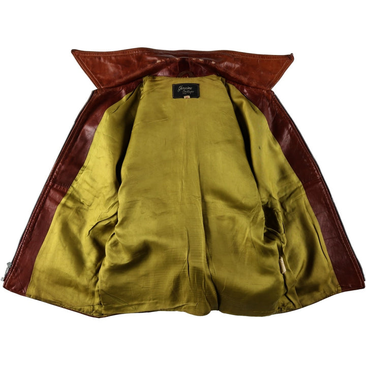 1960'S Leather Blouson Jacket, Women's Size M (approx.), Vintage unclear brown type Vintage Second Hand