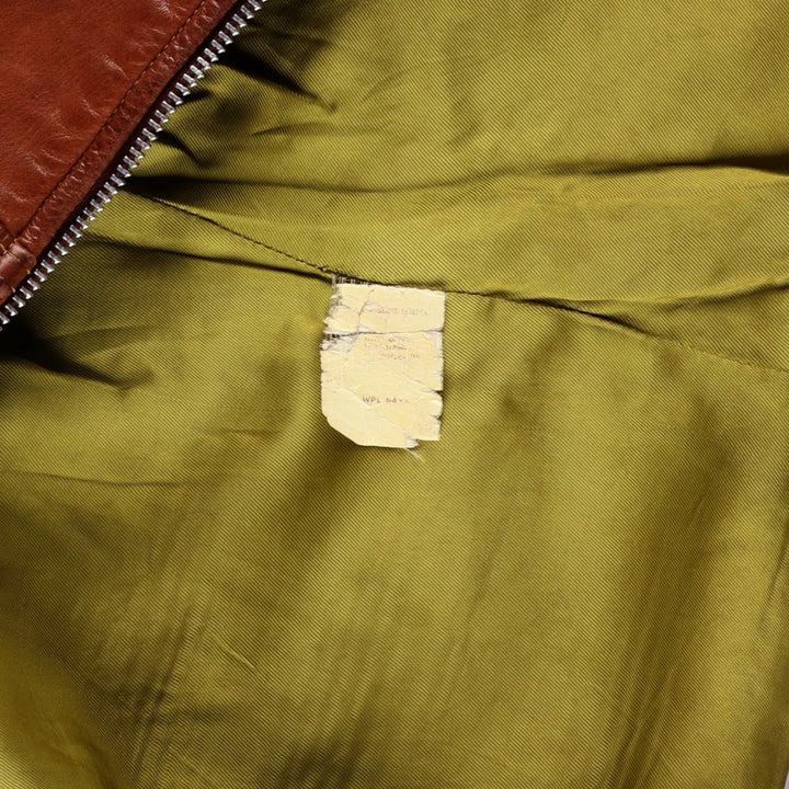 1960'S Leather Blouson Jacket, Women's Size M (approx.), Vintage unclear brown type Vintage Second Hand