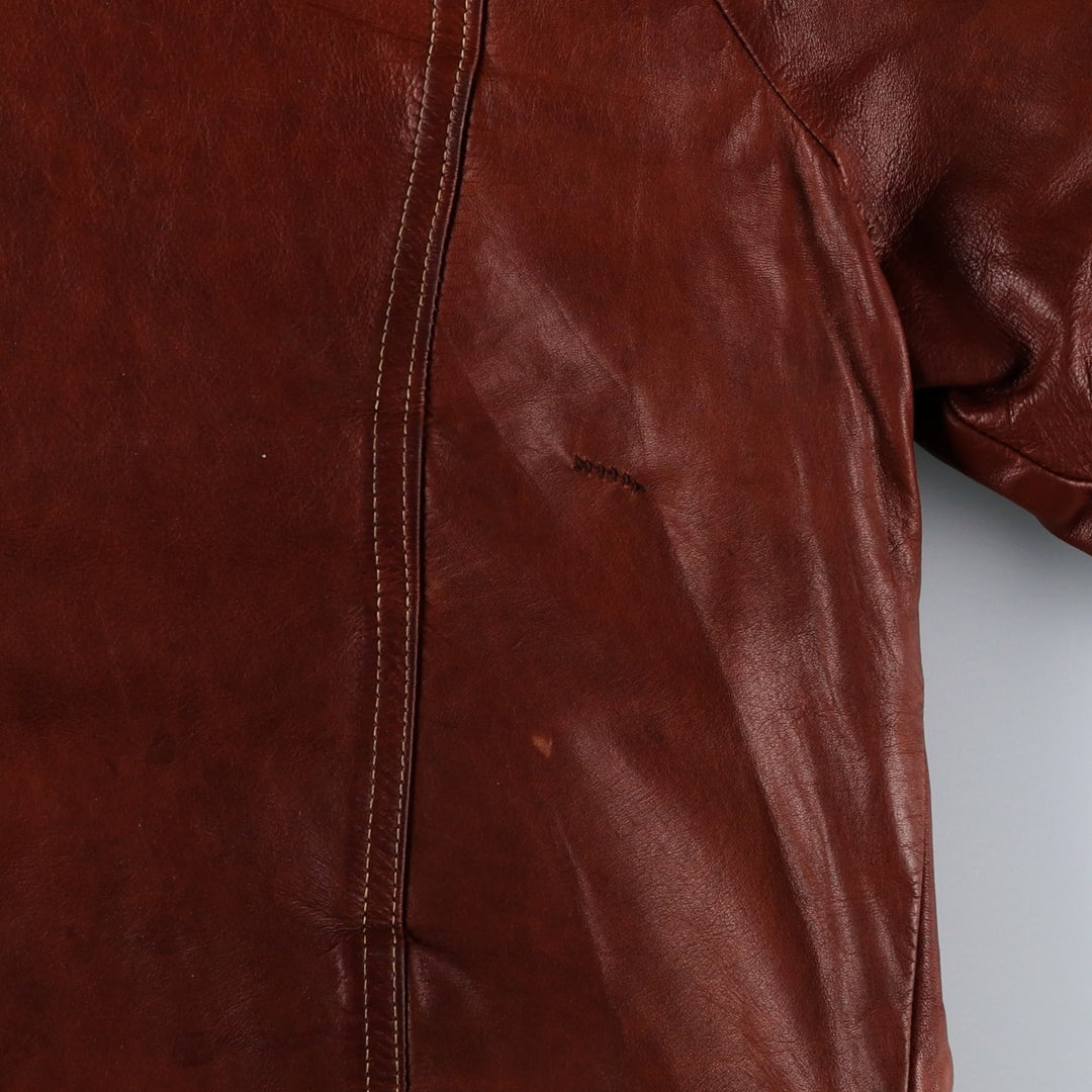 1960'S Leather Blouson Jacket, Women's Size M (approx.), Vintage unclear brown type Vintage Second Hand
