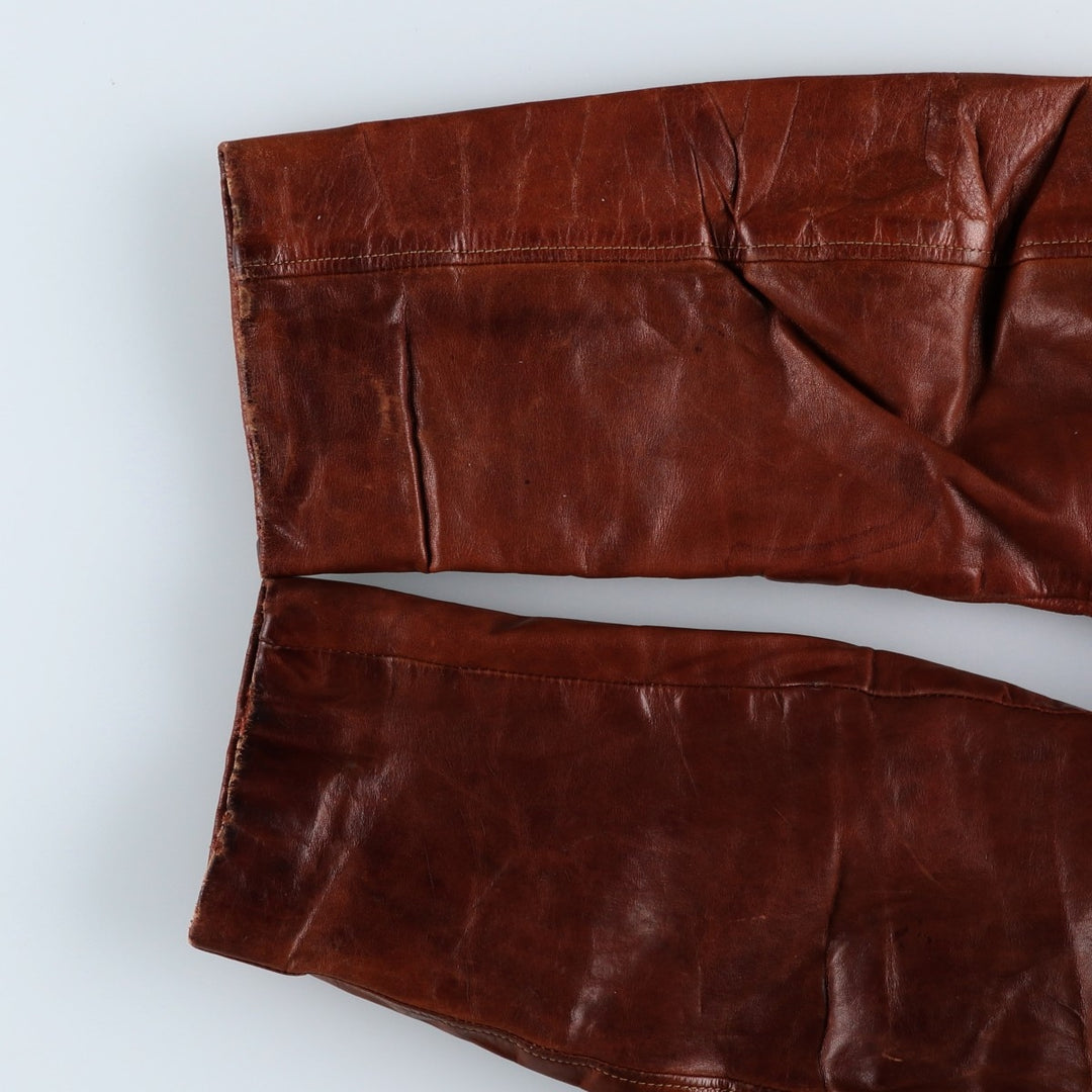 1960'S Leather Blouson Jacket, Women's Size M (approx.), Vintage unclear brown type Vintage Second Hand