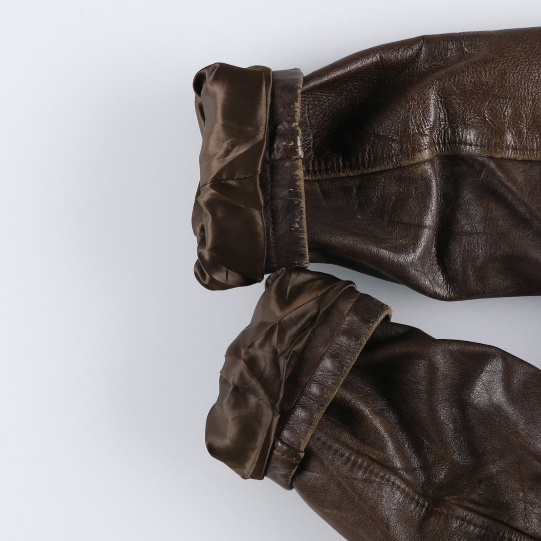 Laura Ashley double-breasted leather tailored jacket, made in England, women's size L equivalent. genuine leather brown type Vintage Second Hand