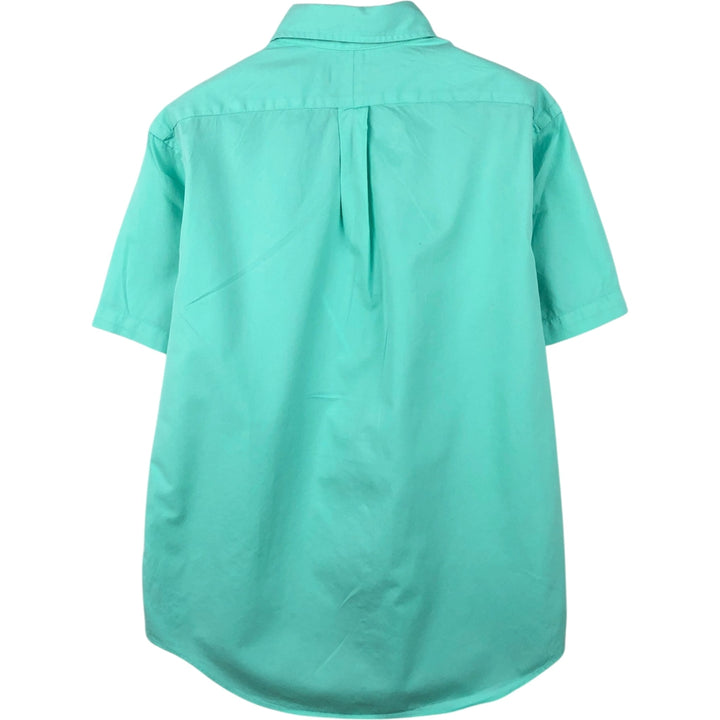 Ralph Lauren Featherweight Twill Short-Sleeve Button-Down Shirt, Men's Size M (approx.) cotton Mint green Vintage Second Hand