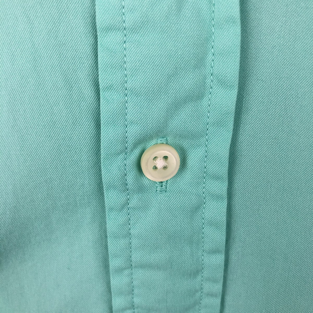 Ralph Lauren Featherweight Twill Short-Sleeve Button-Down Shirt, Men's Size M (approx.) cotton Mint green Vintage Second Hand