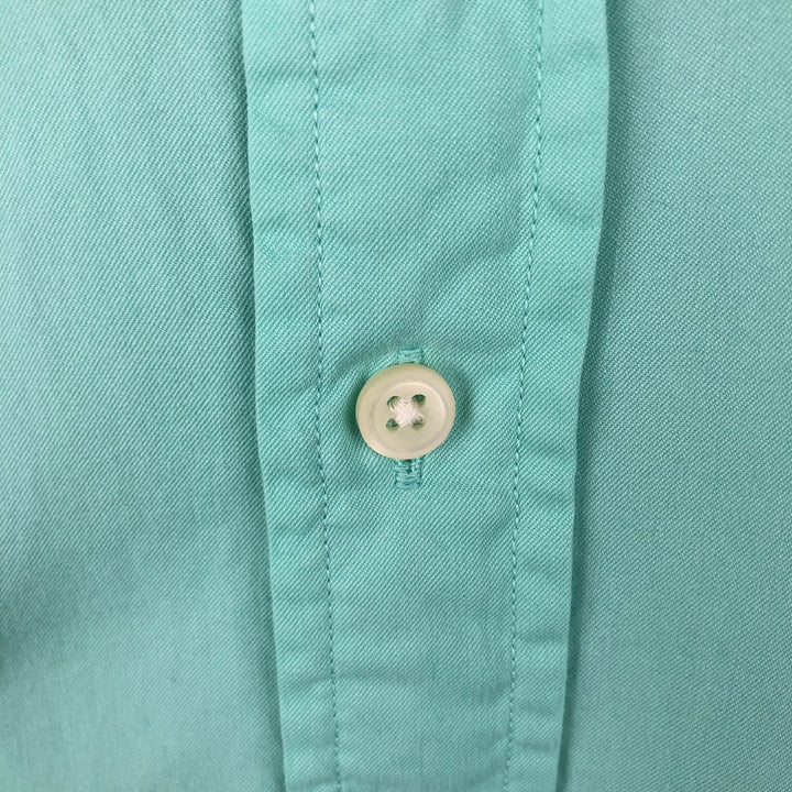 Ralph Lauren Featherweight Twill Short-Sleeve Button-Down Shirt, Men's Size M (approx.) cotton Mint green Vintage Second Hand