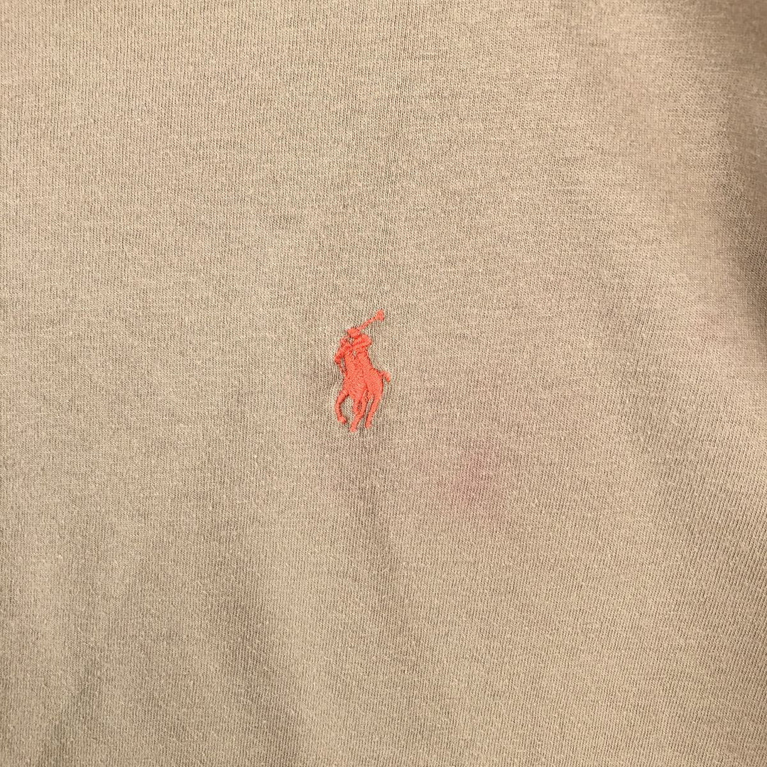 Ralph Lauren POLO by Ralph Lauren short sleeve one point logo T-shirt men's M size cotton Beige type Vintage Second Hand