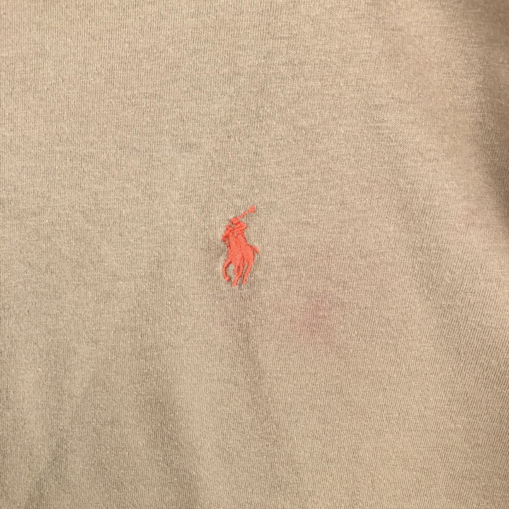 Ralph Lauren POLO by Ralph Lauren short sleeve one point logo T-shirt men's M size cotton Beige type Vintage Second Hand