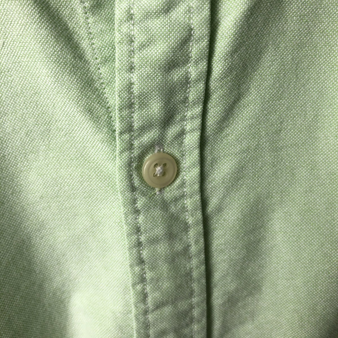 Ralph Lauren long sleeve button down shirt, women's size S cotton green type yellow green Vintage Second Hand