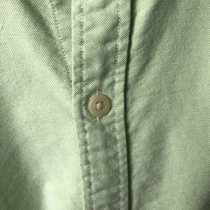 Ralph Lauren long sleeve button down shirt, women's size S cotton green type yellow green Vintage Second Hand