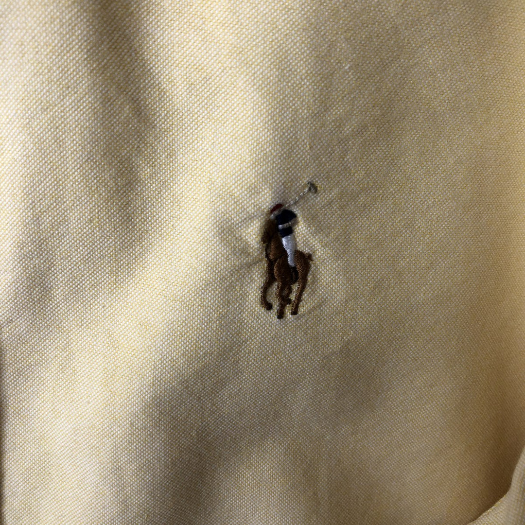 Ralph Lauren CLASSIC FIT Long-Sleeve Button-Down Shirt, Women's Size M (approx.) cotton yellow type Vintage Second Hand