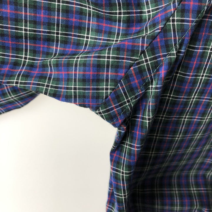 Ralph Lauren long-sleeved button-down check shirt, women's size S cotton navy blue type Vintage Second Hand