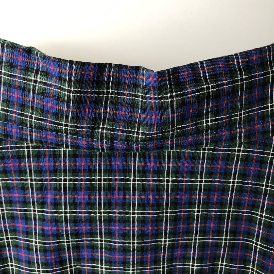 Ralph Lauren long-sleeved button-down check shirt, women's size S cotton navy blue type Vintage Second Hand