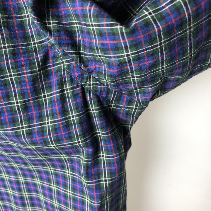 Ralph Lauren long-sleeved button-down check shirt, women's size S cotton navy blue type Vintage Second Hand