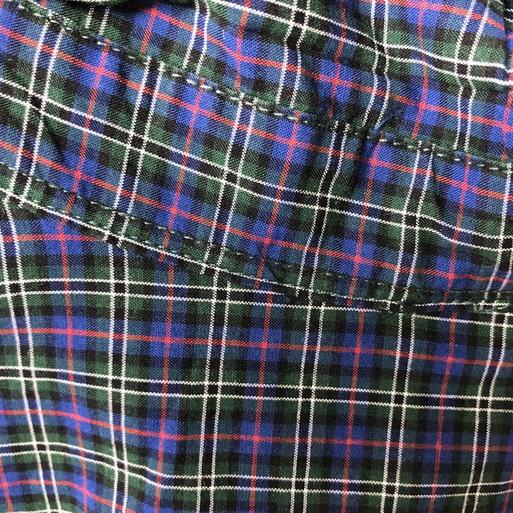 Ralph Lauren long-sleeved button-down check shirt, women's size S cotton navy blue type Vintage Second Hand