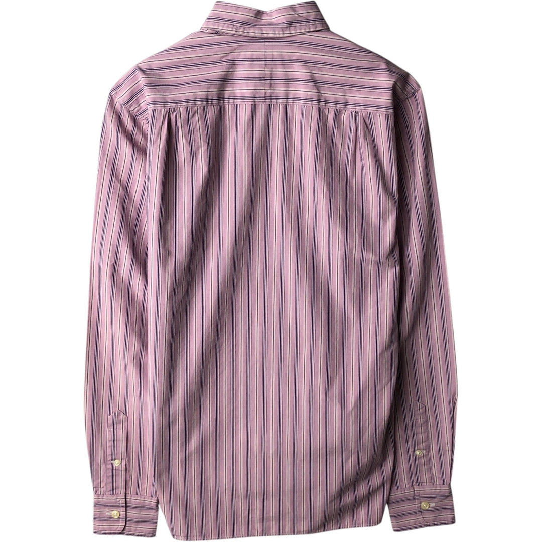 Ralph Lauren long-sleeved cotton striped shirt, women's size S (approx.) cotton pink type Vintage Second Hand