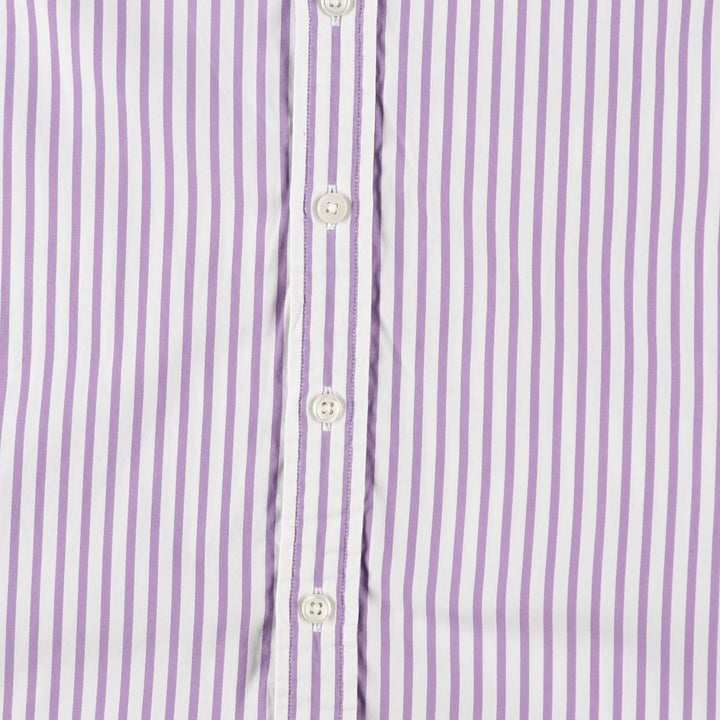 Ralph Lauren RALPH LAUREN SPORT SLIM FIT Long-Sleeve Cotton Stripe Shirt, Women's Size S (approx.) cotton purple type Vintage Second Hand