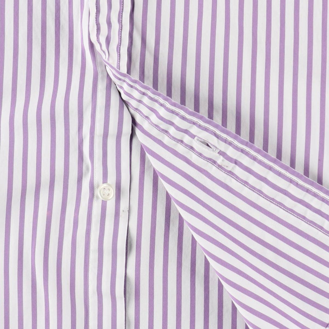 Ralph Lauren RALPH LAUREN SPORT SLIM FIT Long-Sleeve Cotton Stripe Shirt, Women's Size S (approx.) cotton purple type Vintage Second Hand