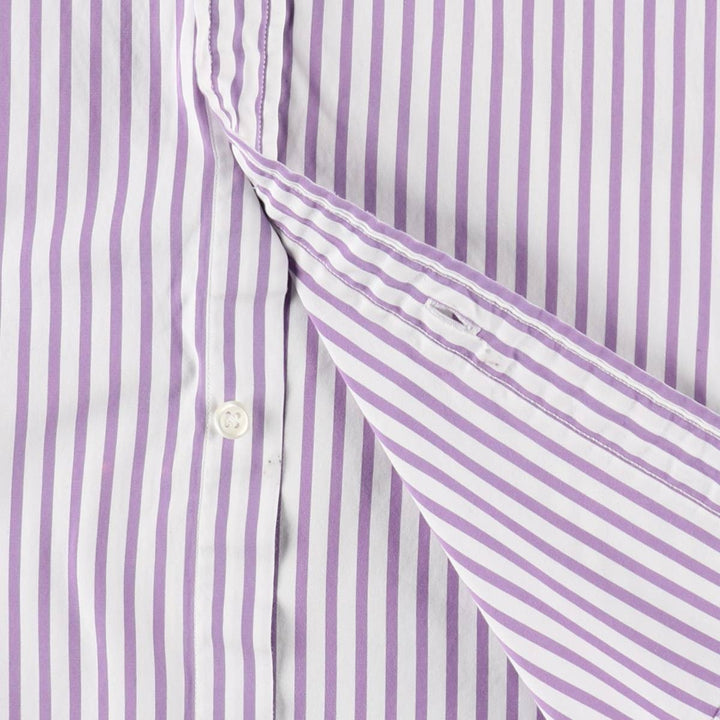 Ralph Lauren RALPH LAUREN SPORT SLIM FIT Long-Sleeve Cotton Stripe Shirt, Women's Size S (approx.) cotton purple type Vintage Second Hand