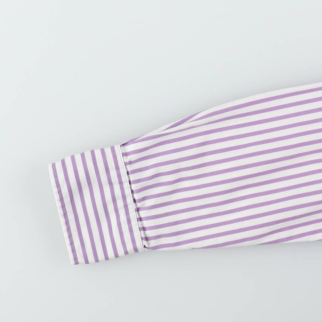 Ralph Lauren RALPH LAUREN SPORT SLIM FIT Long-Sleeve Cotton Stripe Shirt, Women's Size S (approx.) cotton purple type Vintage Second Hand