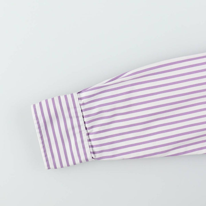 Ralph Lauren RALPH LAUREN SPORT SLIM FIT Long-Sleeve Cotton Stripe Shirt, Women's Size S (approx.) cotton purple type Vintage Second Hand