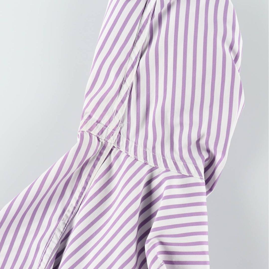 Ralph Lauren RALPH LAUREN SPORT SLIM FIT Long-Sleeve Cotton Stripe Shirt, Women's Size S (approx.) cotton purple type Vintage Second Hand