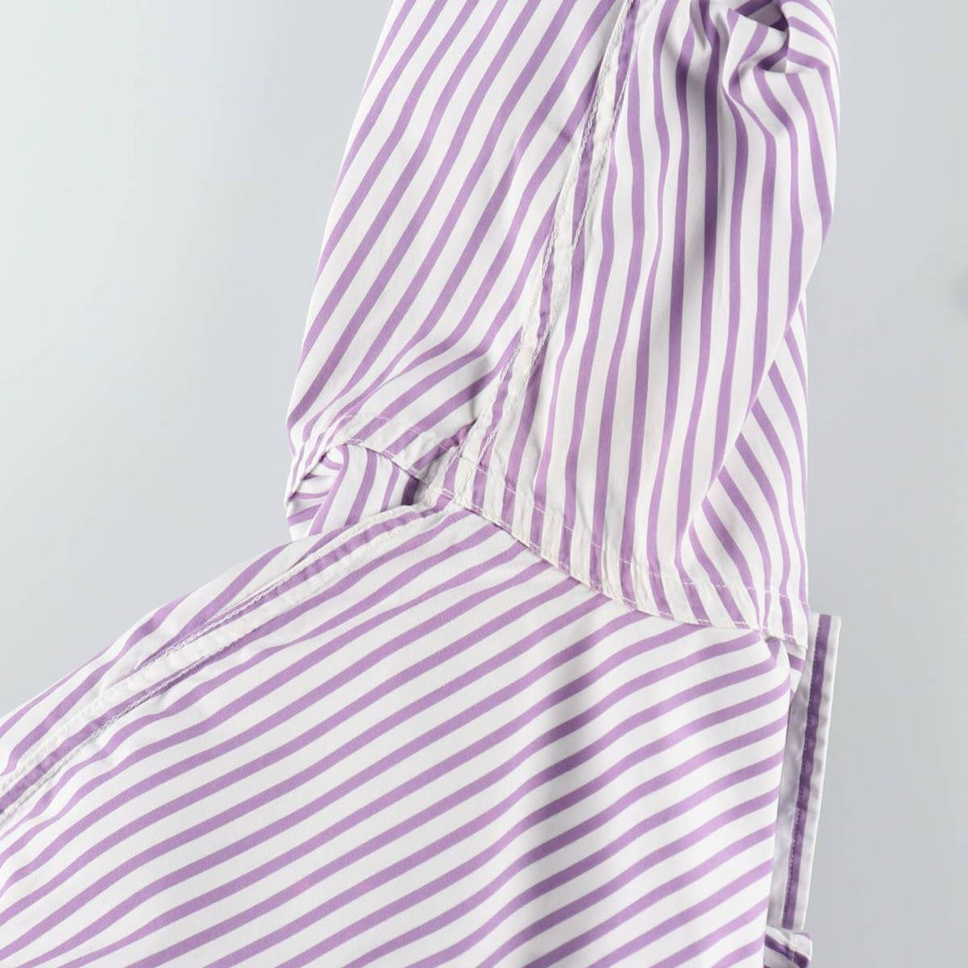 Ralph Lauren RALPH LAUREN SPORT SLIM FIT Long-Sleeve Cotton Stripe Shirt, Women's Size S (approx.) cotton purple type Vintage Second Hand