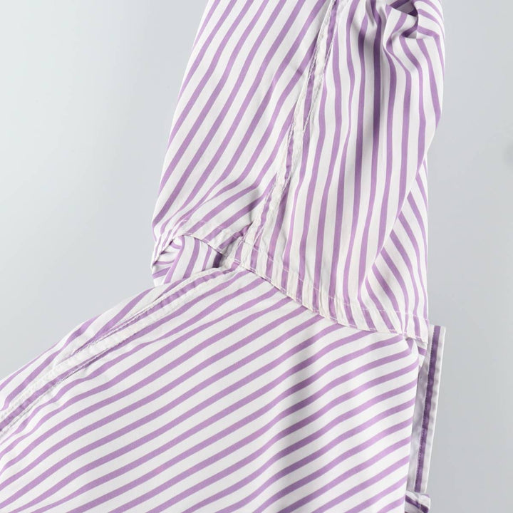 Ralph Lauren RALPH LAUREN SPORT SLIM FIT Long-Sleeve Cotton Stripe Shirt, Women's Size S (approx.) cotton purple type Vintage Second Hand
