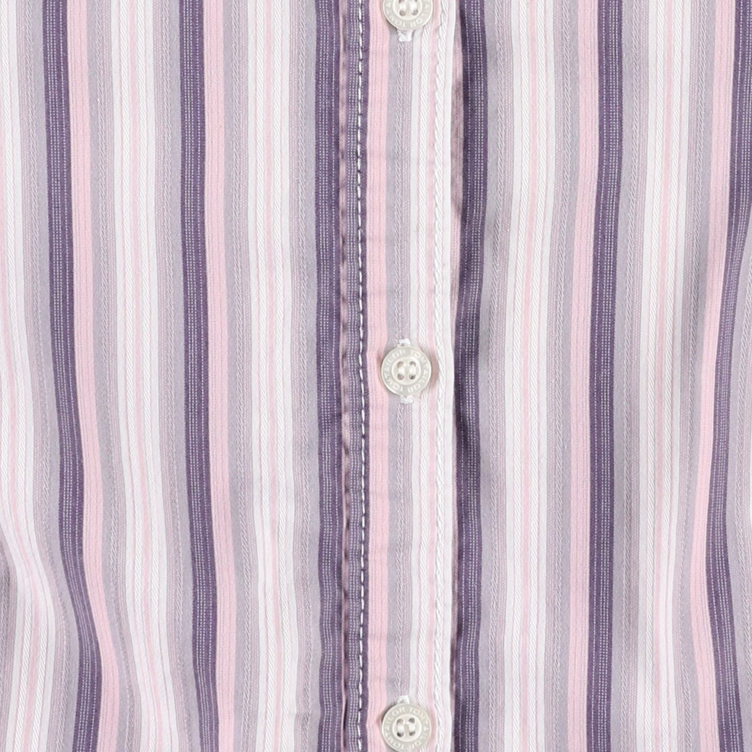 TOM TAILOR Multi-stripe Long-sleeved Striped Shirt, Women's Size M (approx.) cotton pink type Vintage Second Hand