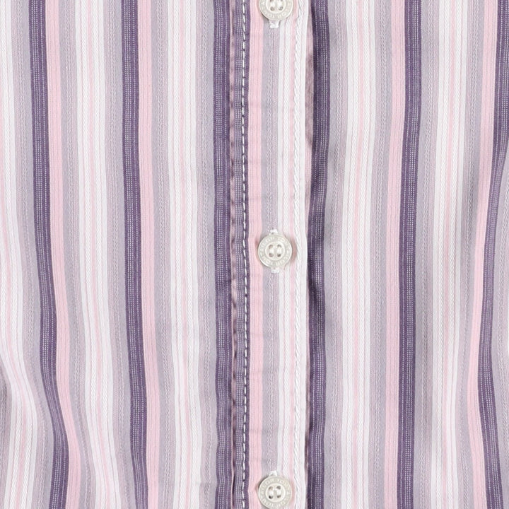 TOM TAILOR Multi-stripe Long-sleeved Striped Shirt, Women's Size M (approx.) cotton pink type Vintage Second Hand