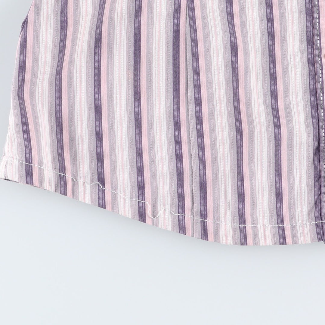 TOM TAILOR Multi-stripe Long-sleeved Striped Shirt, Women's Size M (approx.) cotton pink type Vintage Second Hand