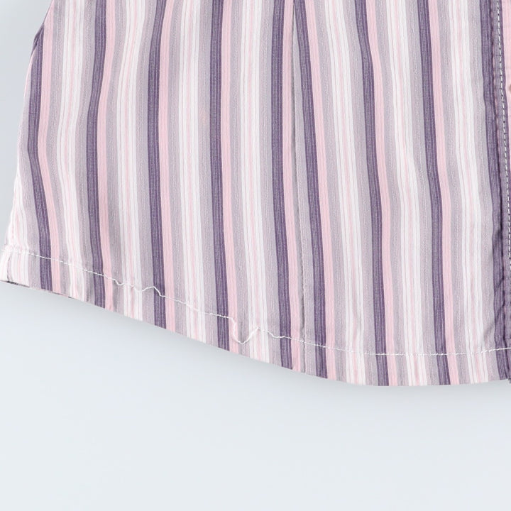 TOM TAILOR Multi-stripe Long-sleeved Striped Shirt, Women's Size M (approx.) cotton pink type Vintage Second Hand