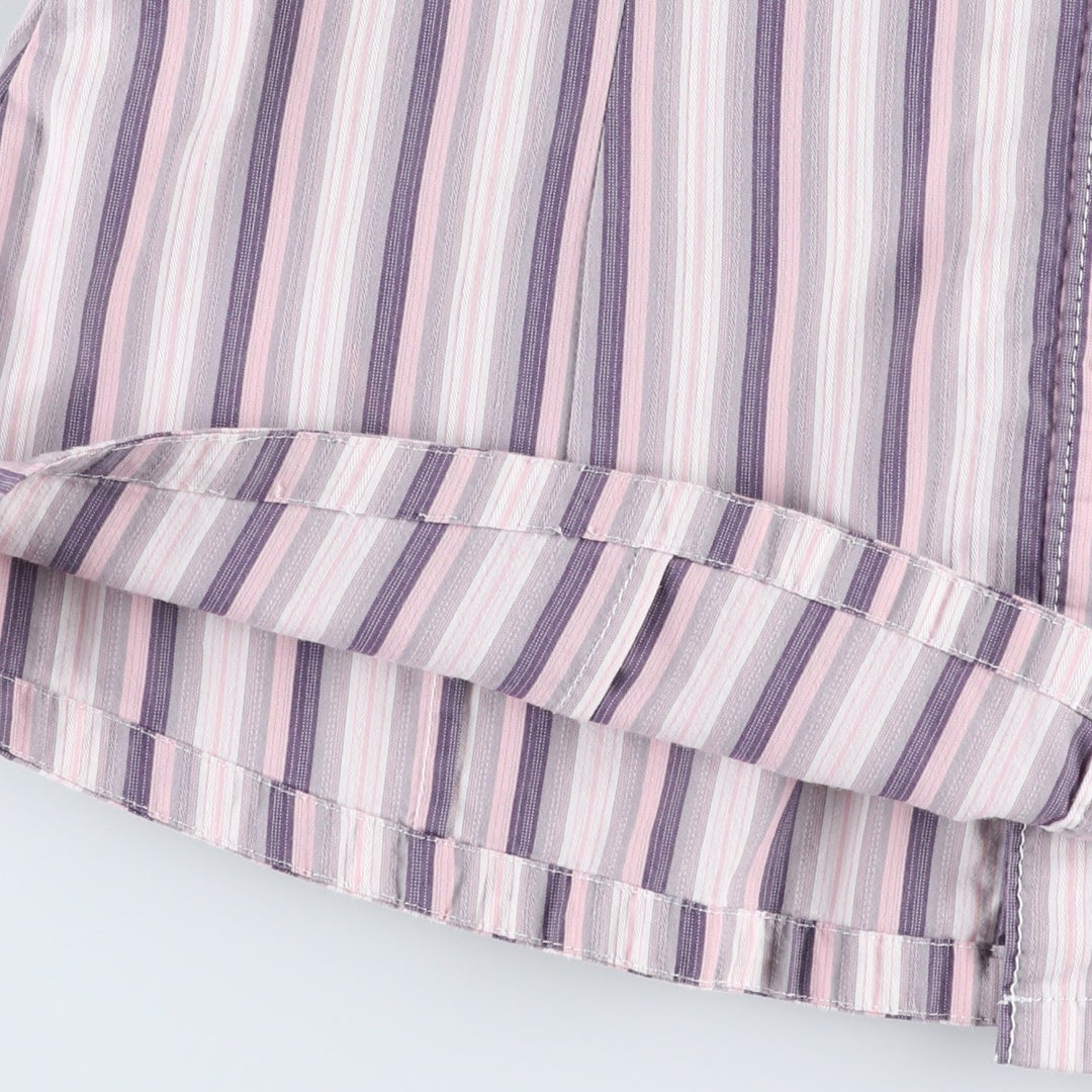 TOM TAILOR Multi-stripe Long-sleeved Striped Shirt, Women's Size M (approx.) cotton pink type Vintage Second Hand