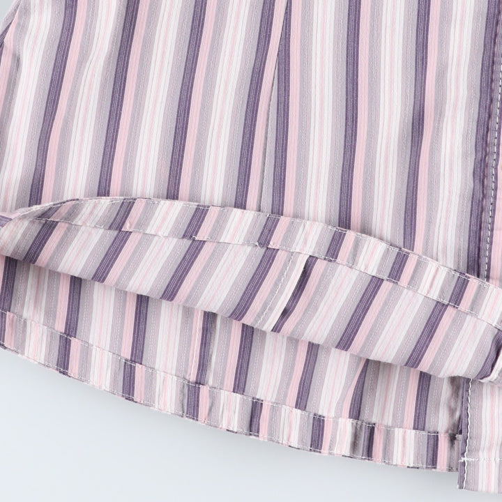 TOM TAILOR Multi-stripe Long-sleeved Striped Shirt, Women's Size M (approx.) cotton pink type Vintage Second Hand