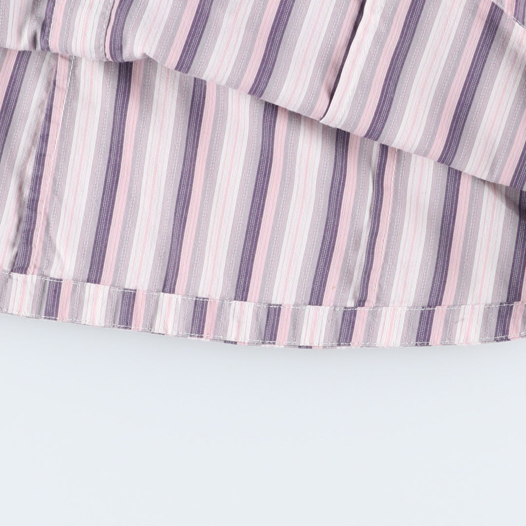TOM TAILOR Multi-stripe Long-sleeved Striped Shirt, Women's Size M (approx.) cotton pink type Vintage Second Hand