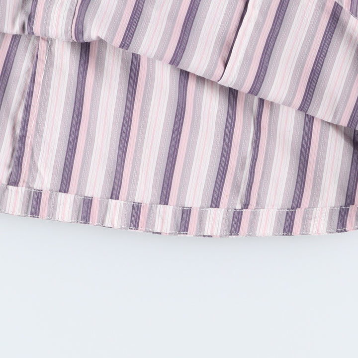 TOM TAILOR Multi-stripe Long-sleeved Striped Shirt, Women's Size M (approx.) cotton pink type Vintage Second Hand
